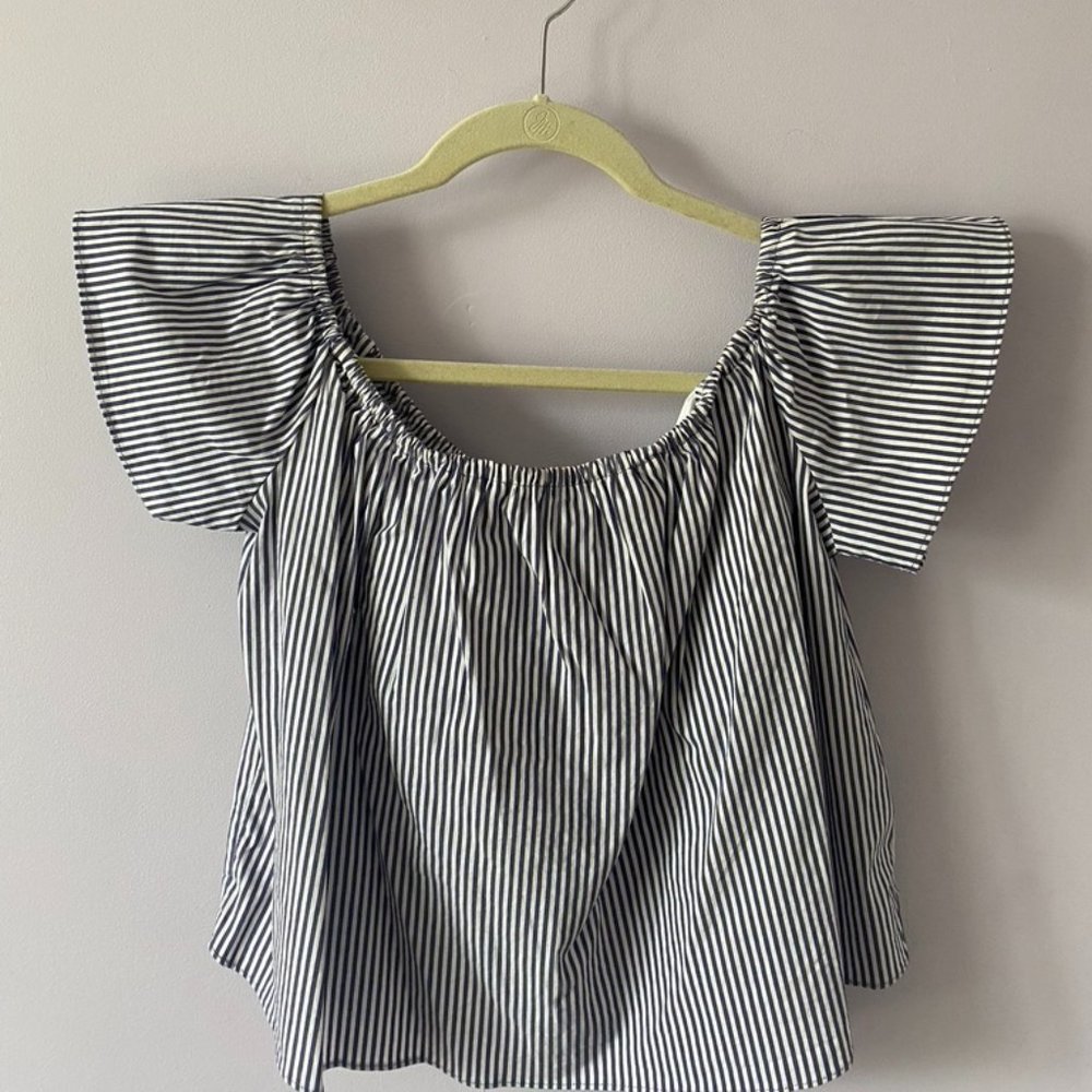 Zara Off the Shoulder Striped Top - Size S